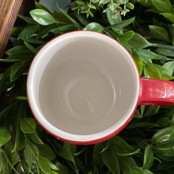 Starbucks Coffee Red Handled 14oz Mug with White Starbucks Written Branding - Picture 13 of 16